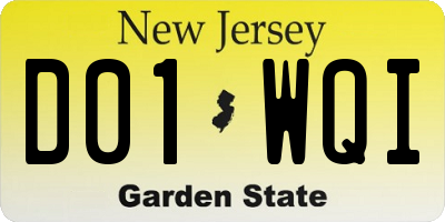 NJ license plate D01WQI