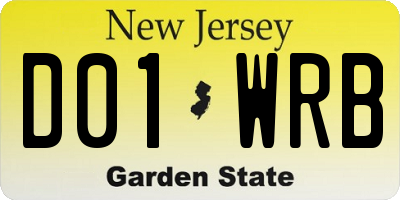 NJ license plate D01WRB