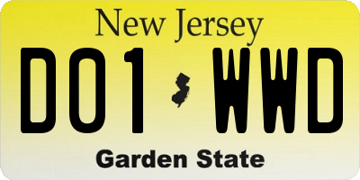 NJ license plate D01WWD