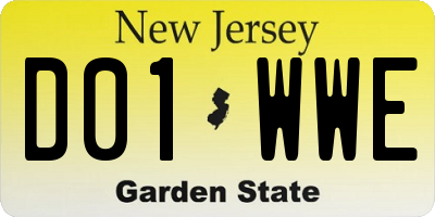 NJ license plate D01WWE