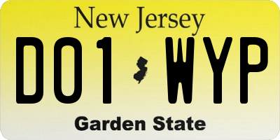 NJ license plate D01WYP