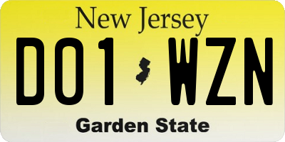 NJ license plate D01WZN