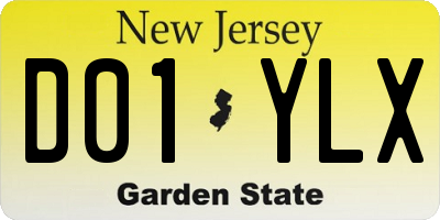 NJ license plate D01YLX