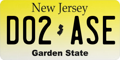 NJ license plate D02ASE
