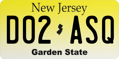 NJ license plate D02ASQ