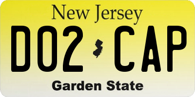 NJ license plate D02CAP