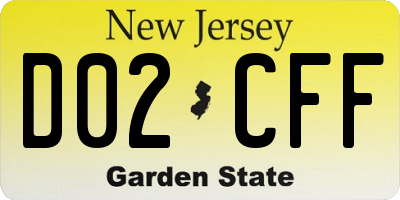NJ license plate D02CFF