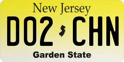 NJ license plate D02CHN