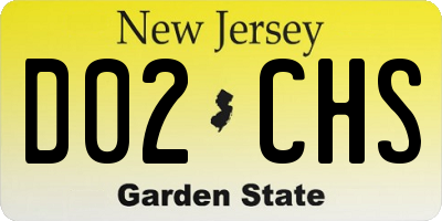 NJ license plate D02CHS