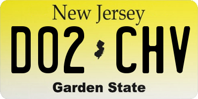 NJ license plate D02CHV