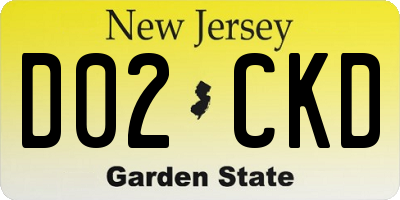 NJ license plate D02CKD