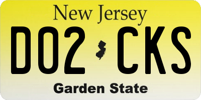 NJ license plate D02CKS