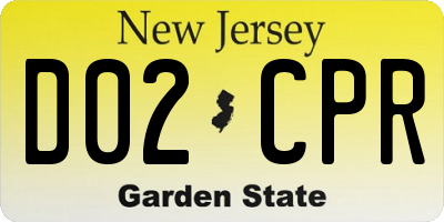 NJ license plate D02CPR