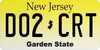 NJ license plate D02CRT
