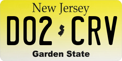 NJ license plate D02CRV