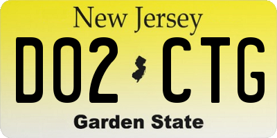 NJ license plate D02CTG