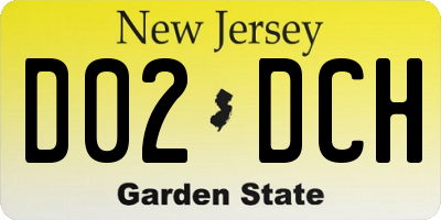 NJ license plate D02DCH
