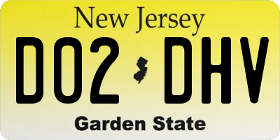 NJ license plate D02DHV