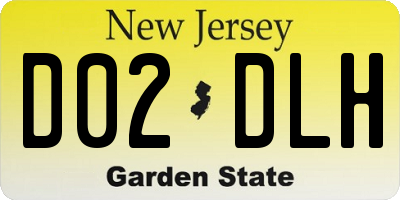 NJ license plate D02DLH