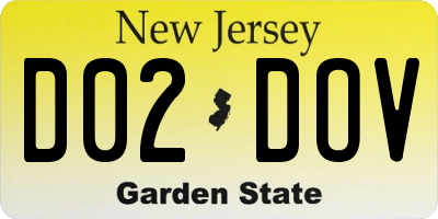 NJ license plate D02DOV