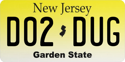 NJ license plate D02DUG