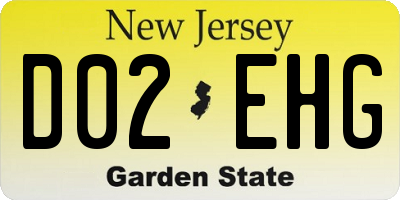 NJ license plate D02EHG