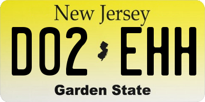 NJ license plate D02EHH