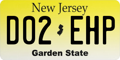 NJ license plate D02EHP