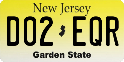 NJ license plate D02EQR