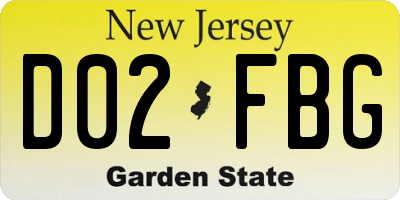 NJ license plate D02FBG