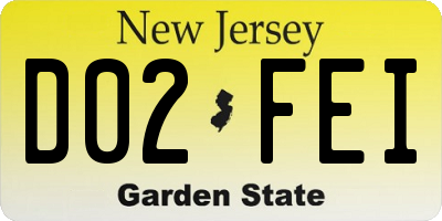 NJ license plate D02FEI