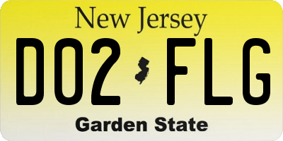 NJ license plate D02FLG