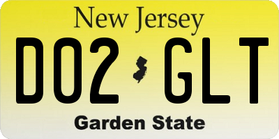 NJ license plate D02GLT