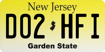 NJ license plate D02HFI