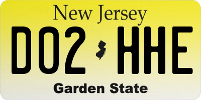 NJ license plate D02HHE