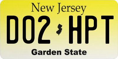 NJ license plate D02HPT