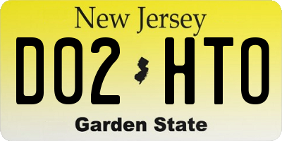 NJ license plate D02HTO