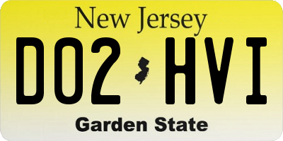 NJ license plate D02HVI