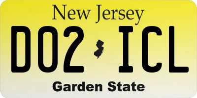 NJ license plate D02ICL