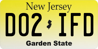 NJ license plate D02IFD