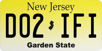 NJ license plate D02IFI