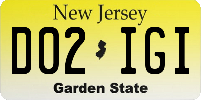 NJ license plate D02IGI