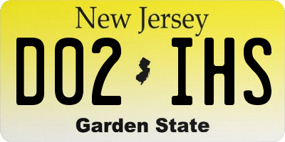 NJ license plate D02IHS