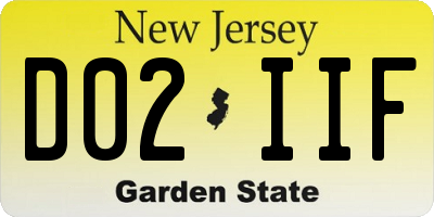 NJ license plate D02IIF