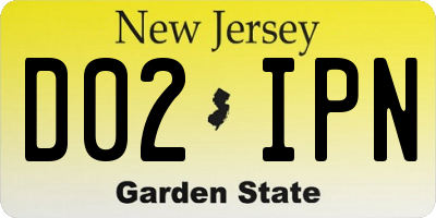 NJ license plate D02IPN