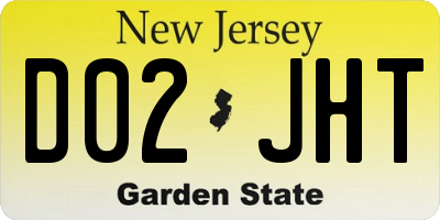 NJ license plate D02JHT