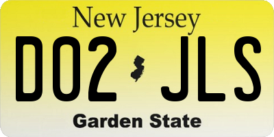 NJ license plate D02JLS