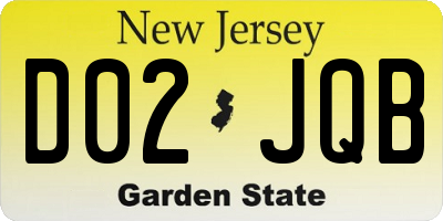 NJ license plate D02JQB