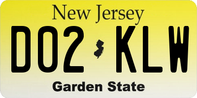 NJ license plate D02KLW
