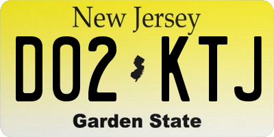 NJ license plate D02KTJ